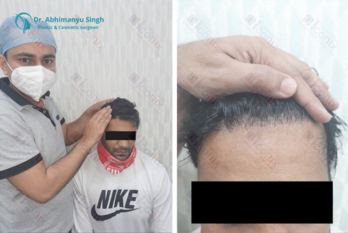 dr Abhimanyu Singh with Paitent
